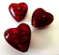 IMPEX TRIMITS DELUXE - HEART ROSE LAMP BEADS - RED